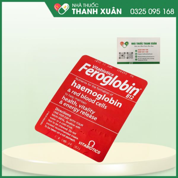 Vitabiotics Feroglobin B12 bổ sắt, acid folic và vitamin.